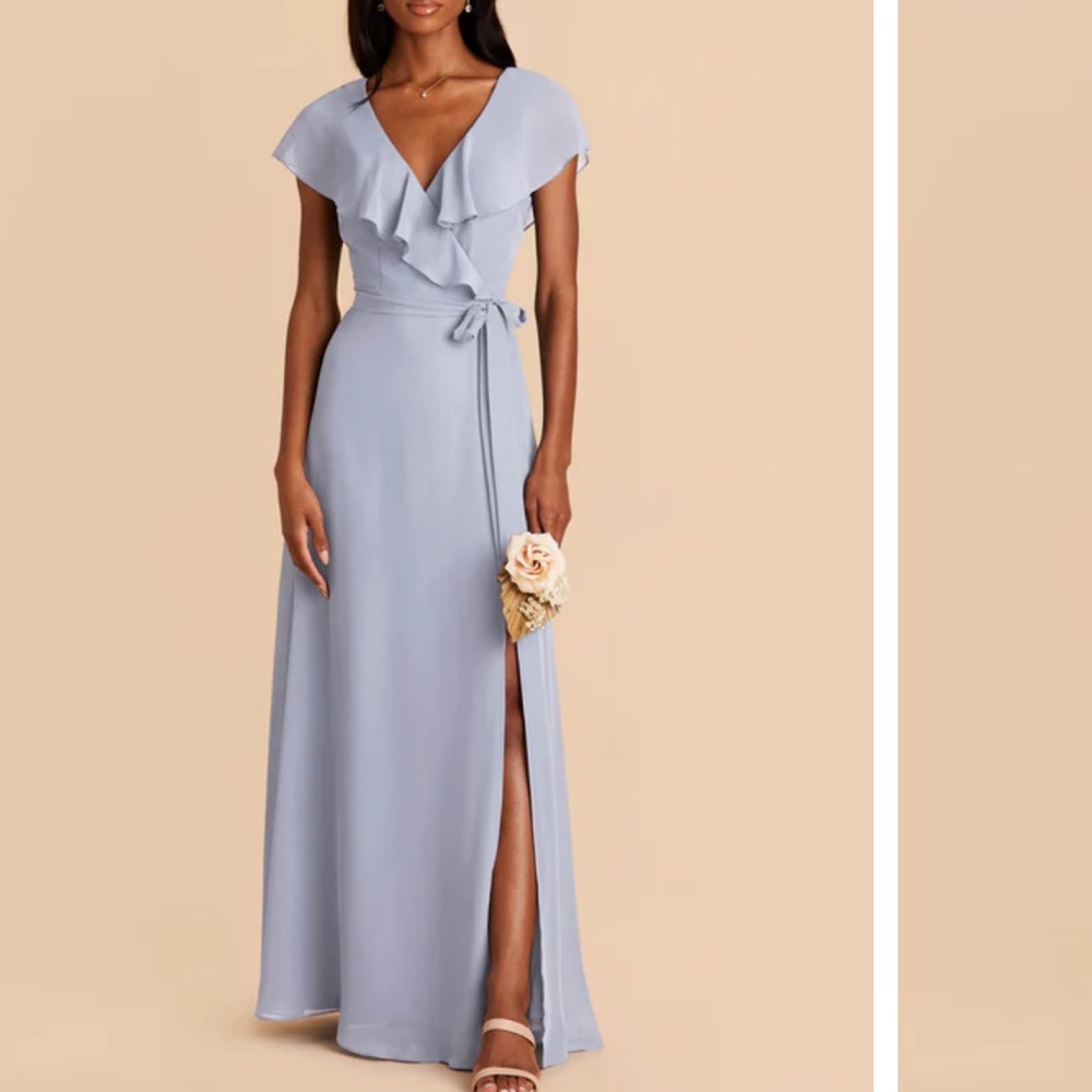 Birdy Grey Dusty Blue Bridesmaid Dress Medium Unaltered